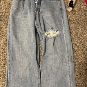 Classic Blue Distressed Women Jeans
